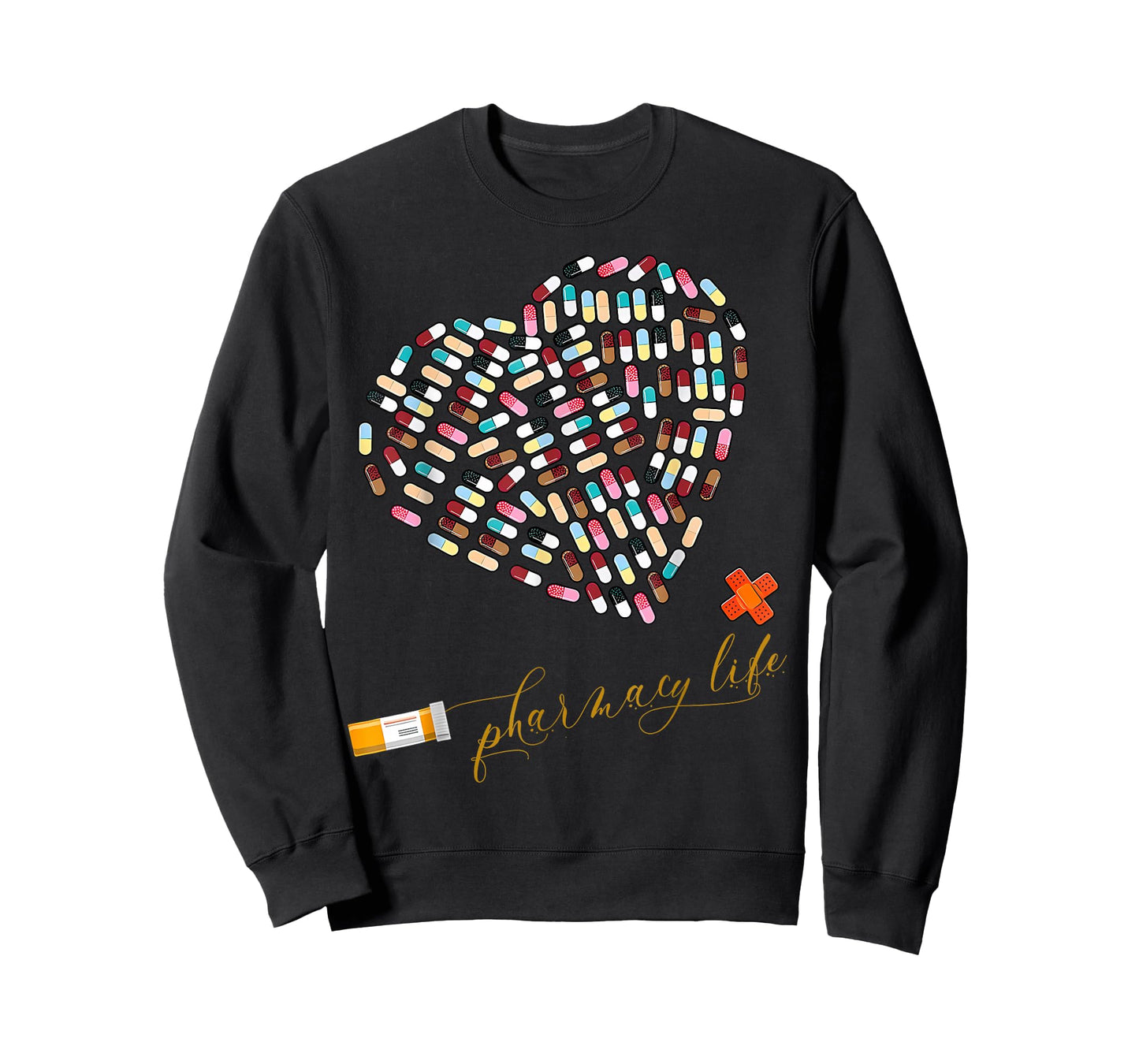 Pharmacy Life Pharmacist Heart Valentines Day PharmD Nurse T-Shirt