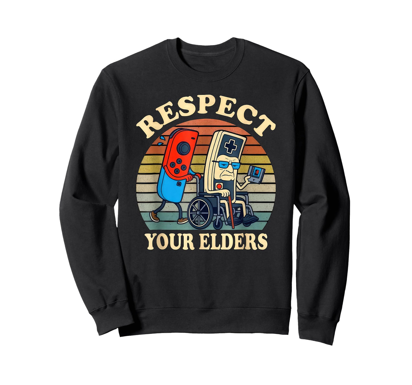 Respect Your Elders Gaming Control Retro Funny Gamer T-Shirt