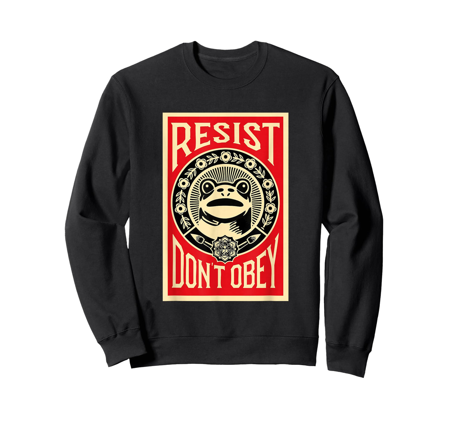 Resist Don't Obey Frog Portland Protest Graphic Art Justice T-Shirt