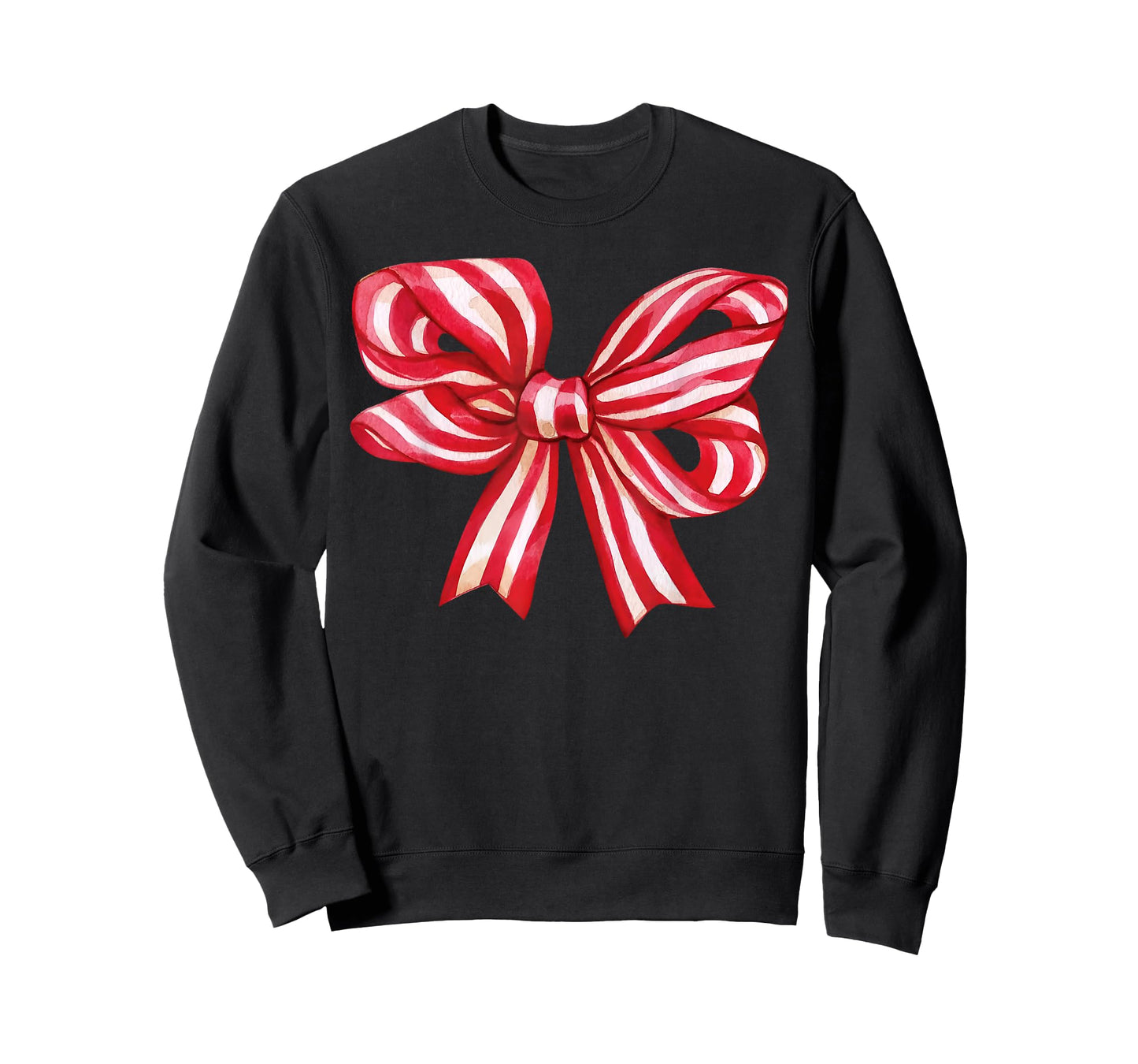 Candy Cane Coquette Bow Red White Xmas Holiday Christmas T-Shirt
