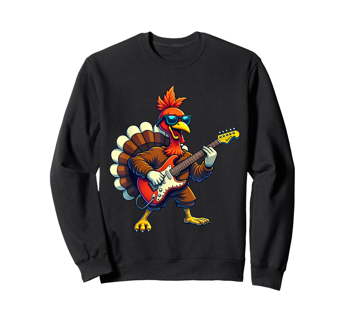 Guitar Turkey Thanksgiving Turkey Funny Guitar Turkey T-Shirt