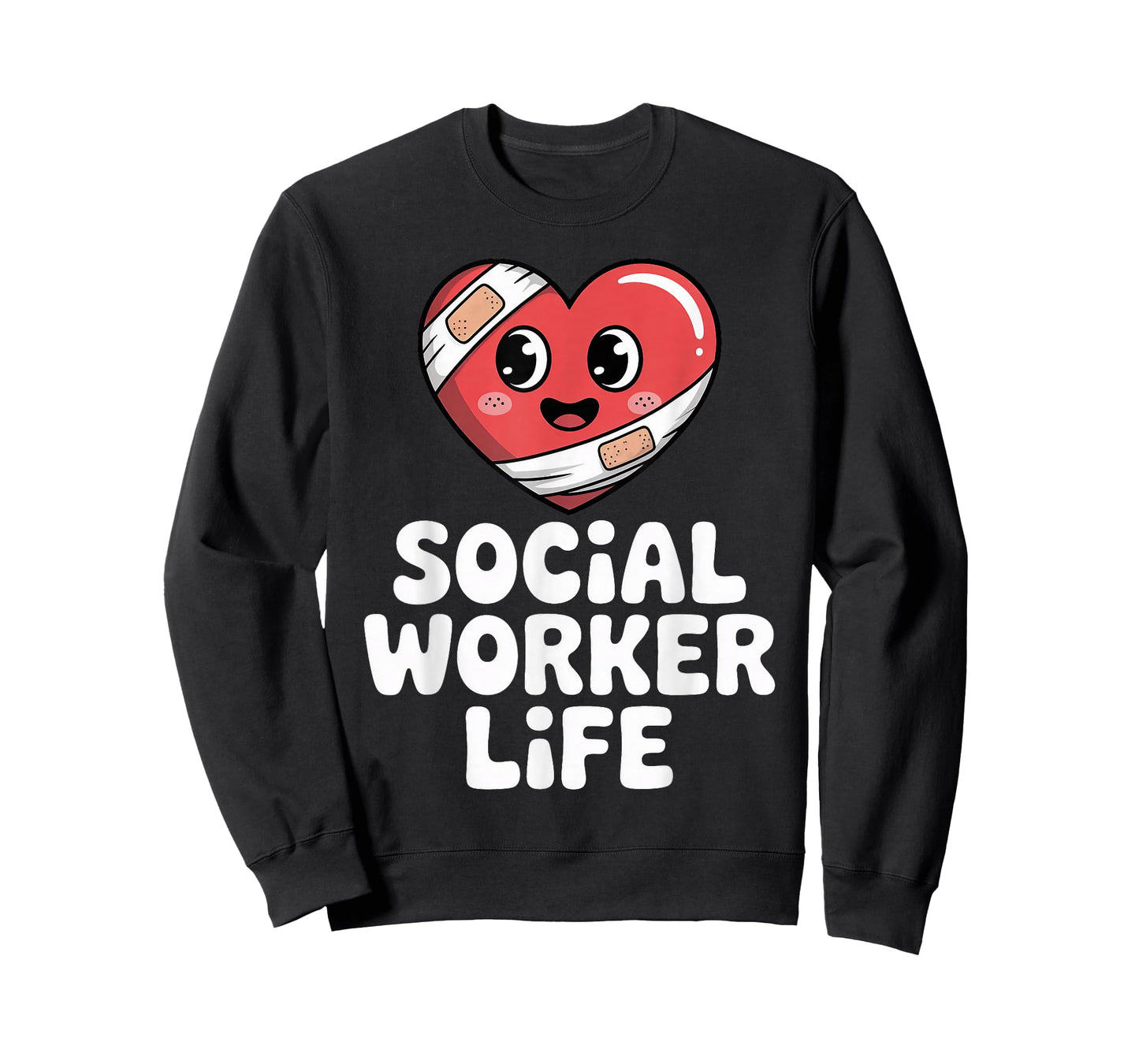 Social Worker Life Heart Character Caring Graphic T-Shirt