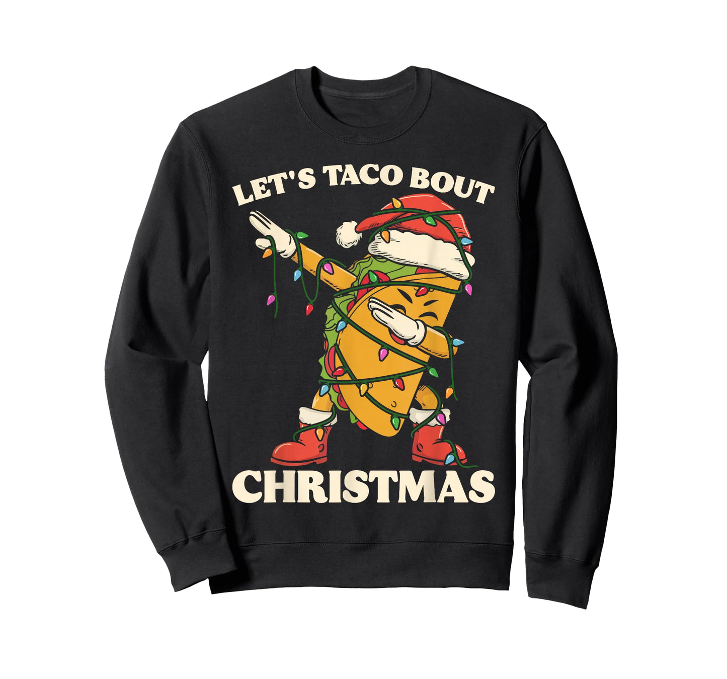 Let's Taco Bout Christmas Dabbing Santa Funny Mexican Dab T-Shirt
