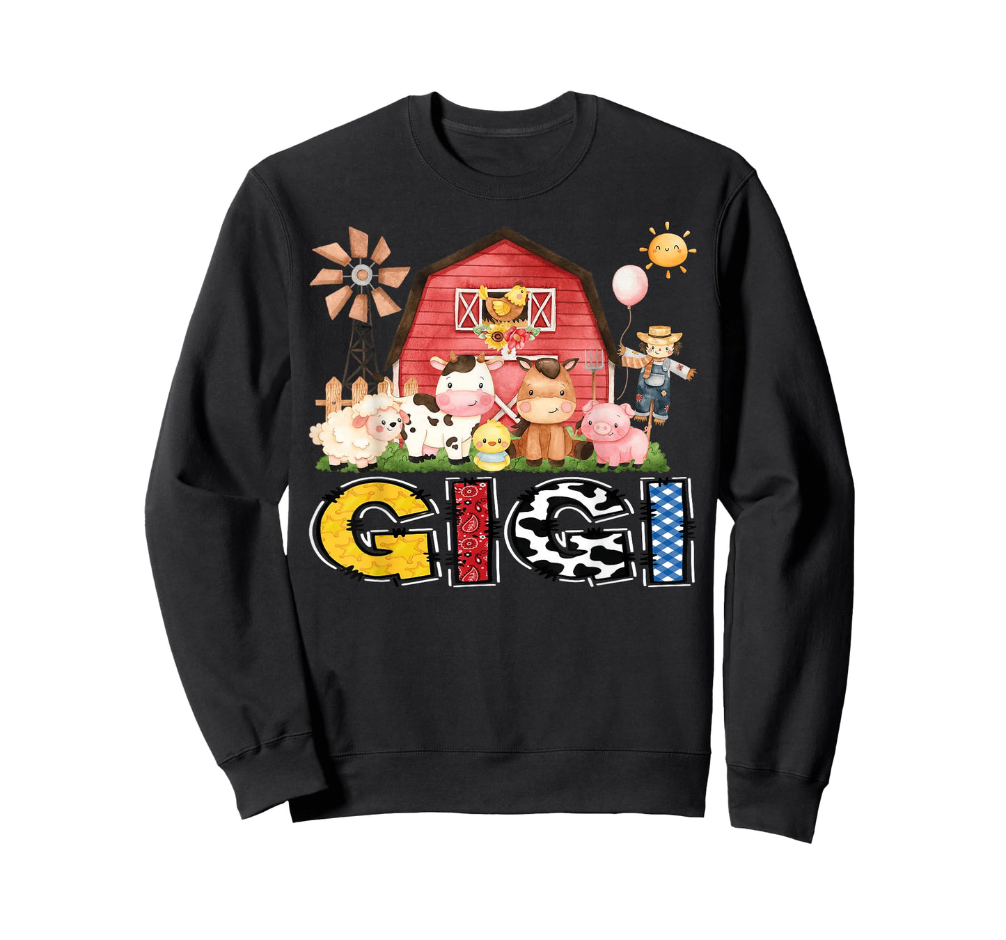 Gigi Farm Cow Birthday Boy Matching Family Party T-Shirt