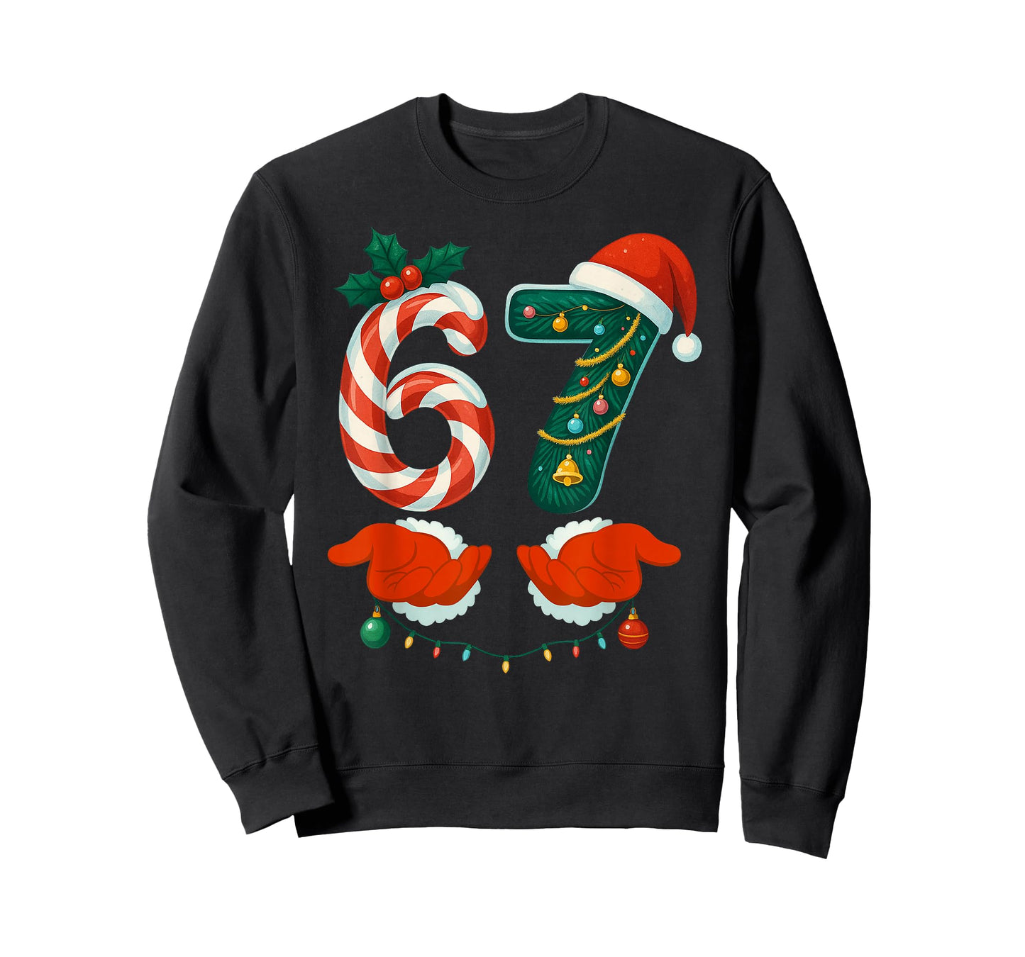 67 Six Seven 6 7 Meme Custome Couple Christmas Matching T-Shirt