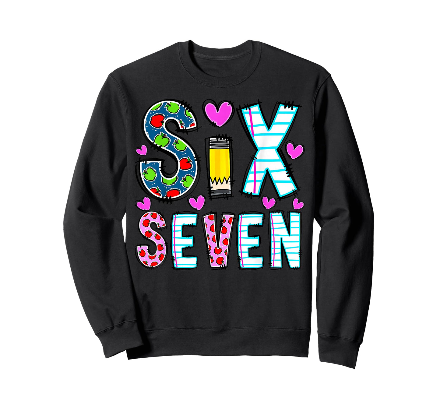 Funny Six Seven 6 7 Meme Teacher Design for Men Women Girls T-Shirt