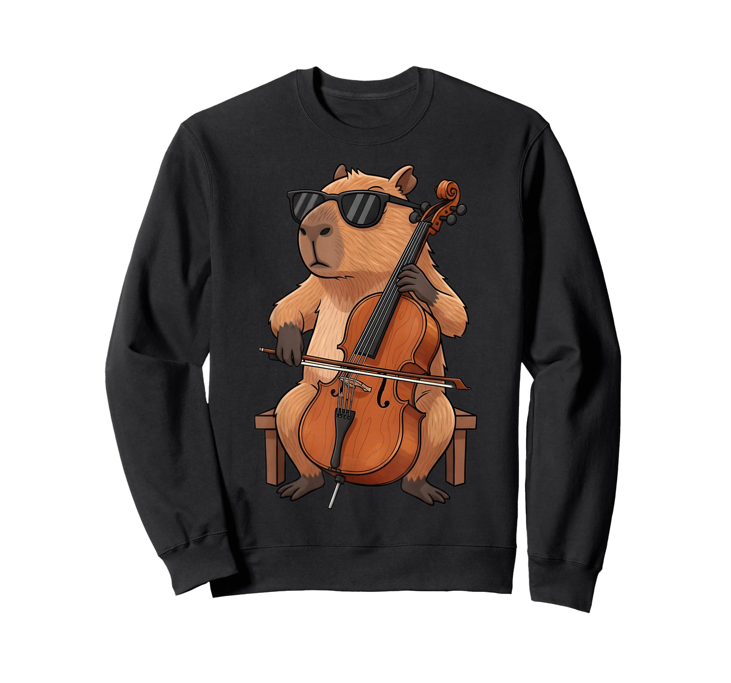 Cute Capybara Playing Cello Player Lover Musician Cellist T-Shirt