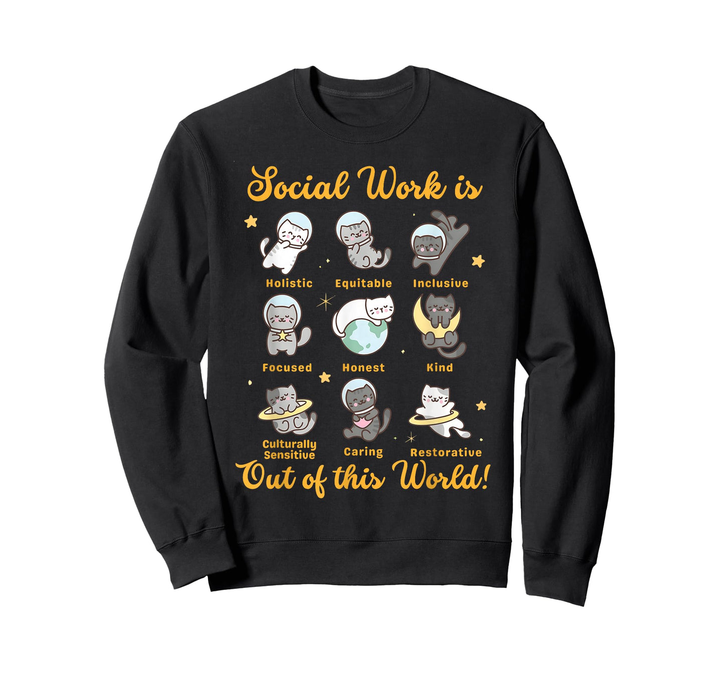 Social Worker Cat Funny Saying Cats Meme Social Work Month T-Shirt