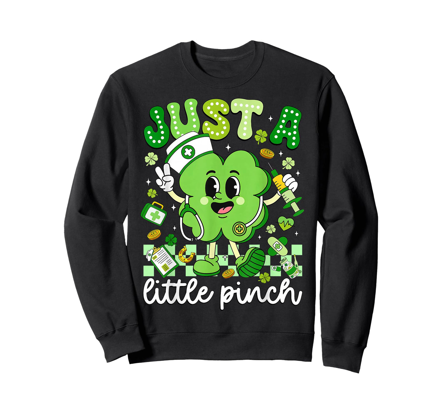 Just A Little Pinch Shamrock Nurse St Patricks Day Women T-Shirt