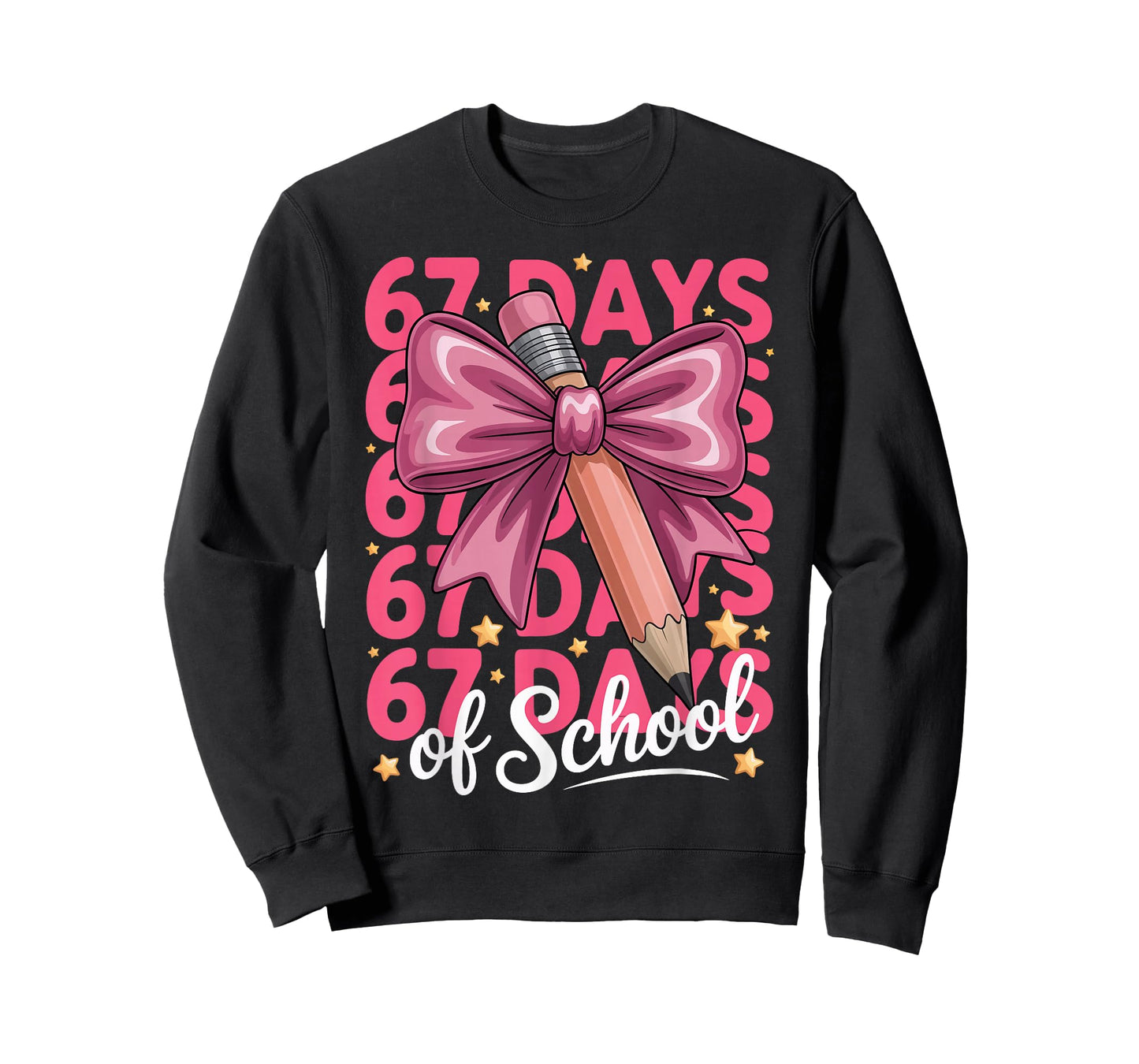 6 7 Days of School Girls Coquette Bow Cute Funny Six Seven T-Shirt