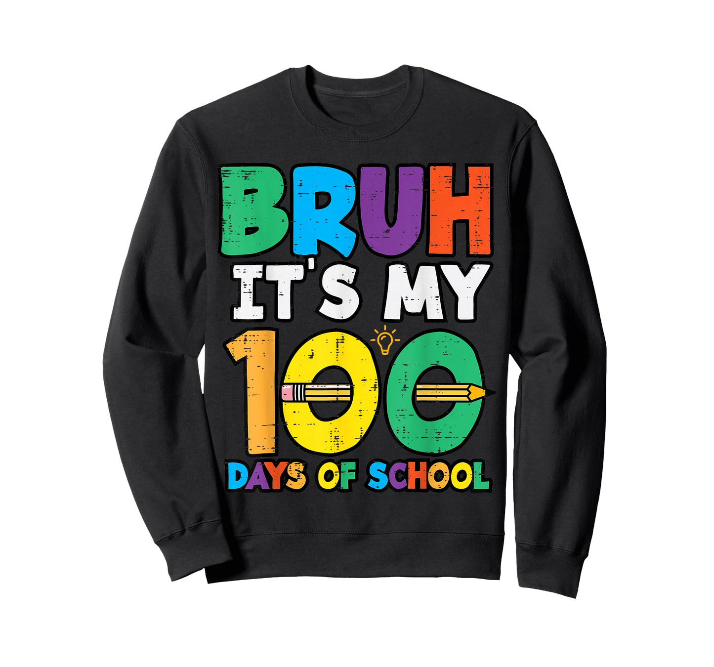 Bruh Its My 100 Days of School 100th Day Meme Girl Boys Kids T-Shirt