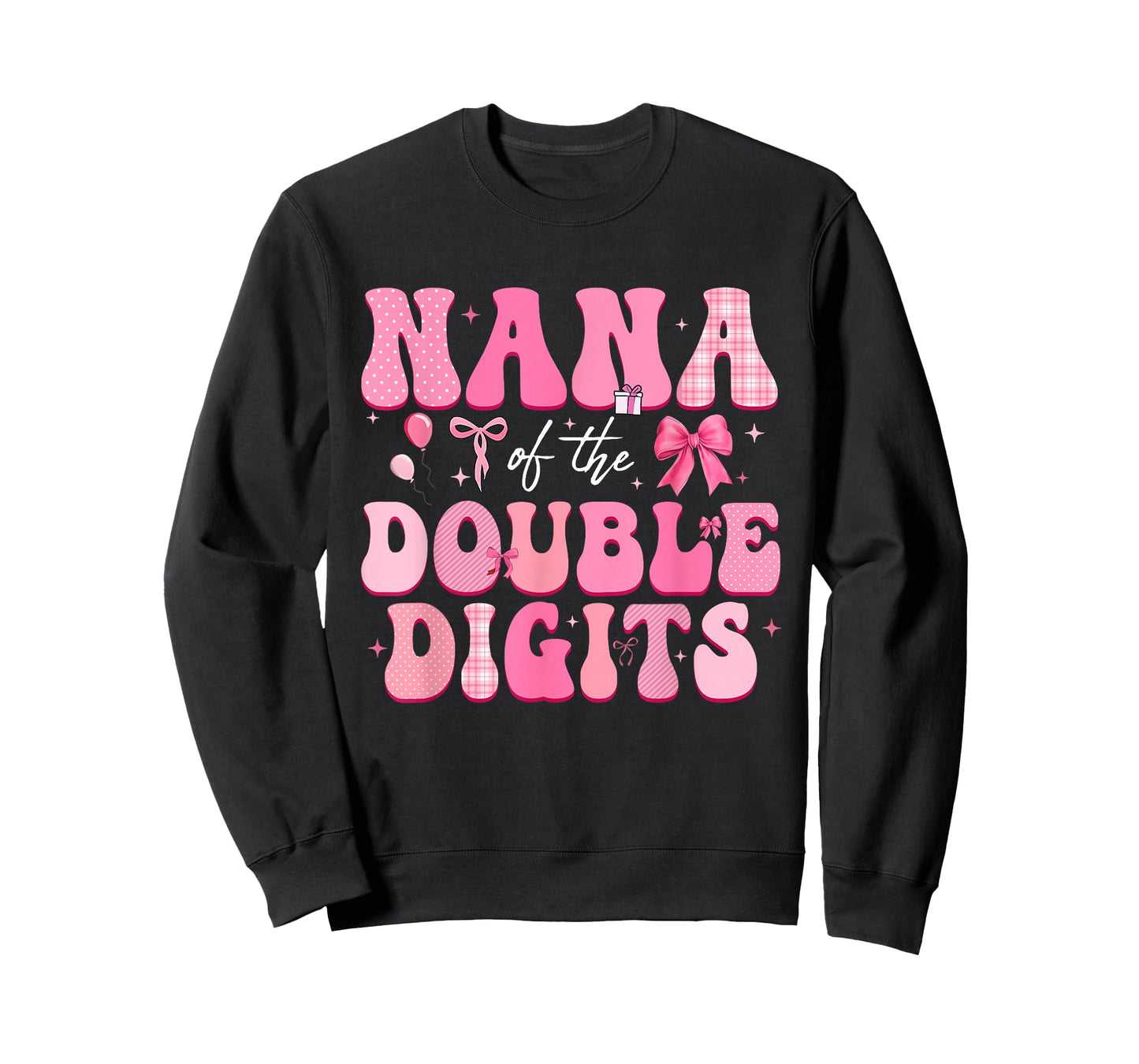 Nana of The Double Digits Cute Bow 10th Birthday Girl T-Shirt