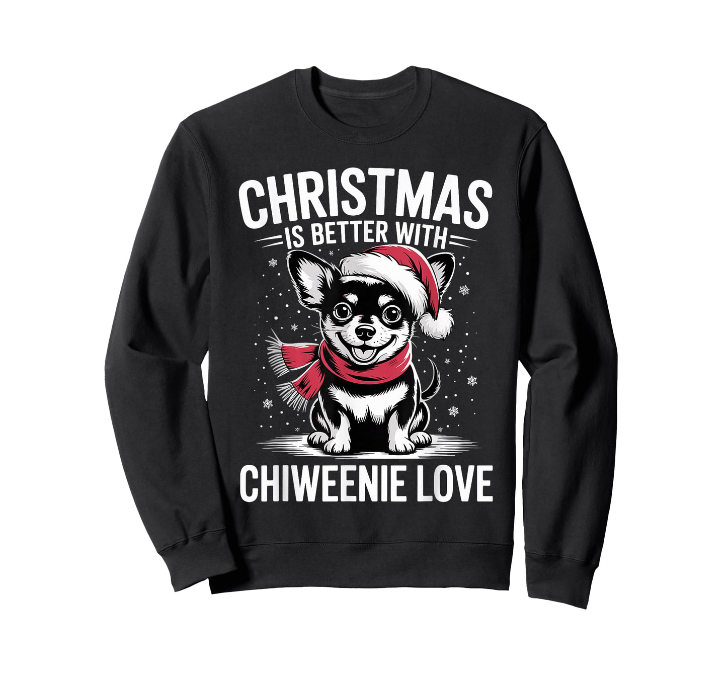 Cute Xmas Puppy Dog Christmas is Better with Chiweenie Love T-Shirt