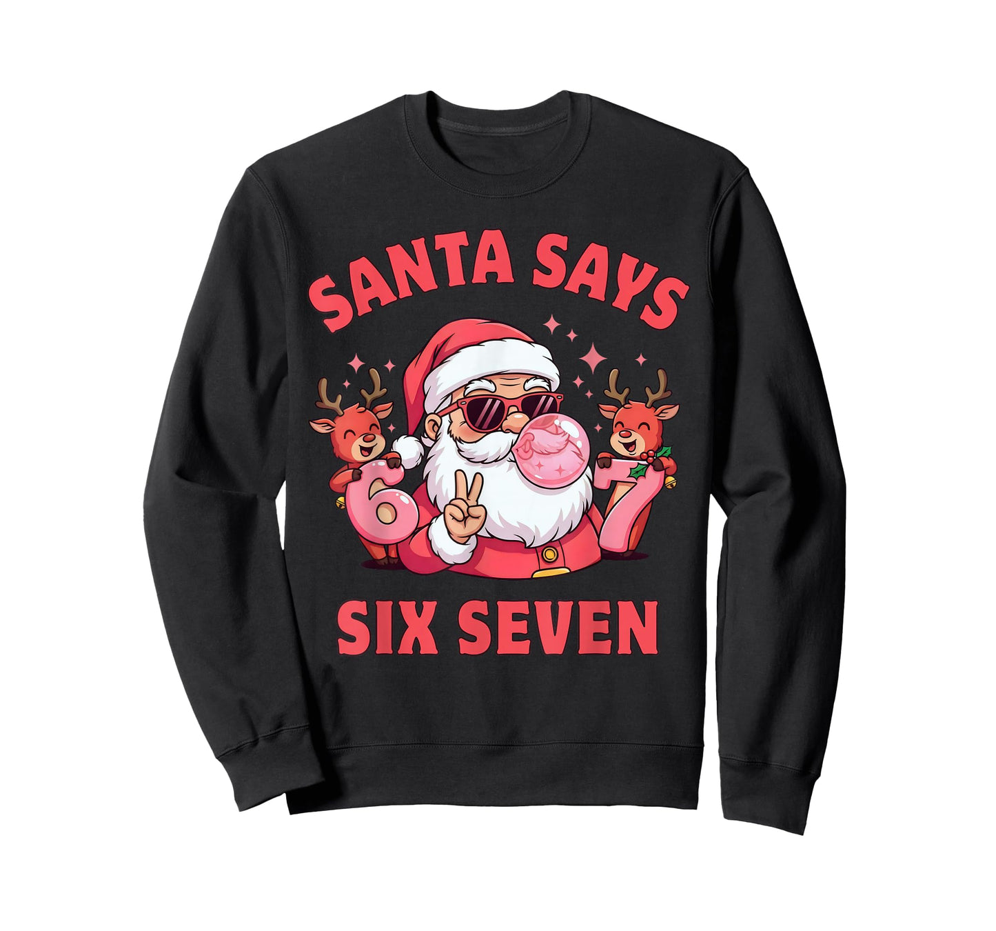 Santa Says 67 Funny Six Seven Xmas Meme Kids 6 7 Christmas T-Shirt