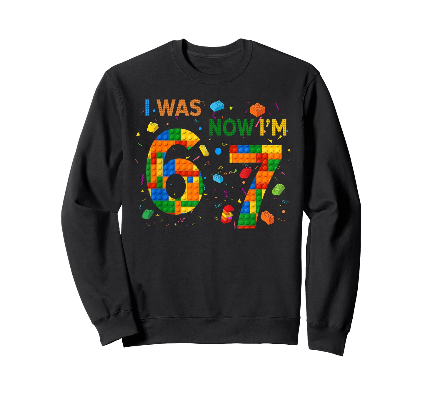 I was 6 Now I'm 7 Building Block Funny Gift for Kids Boy T-Shirt