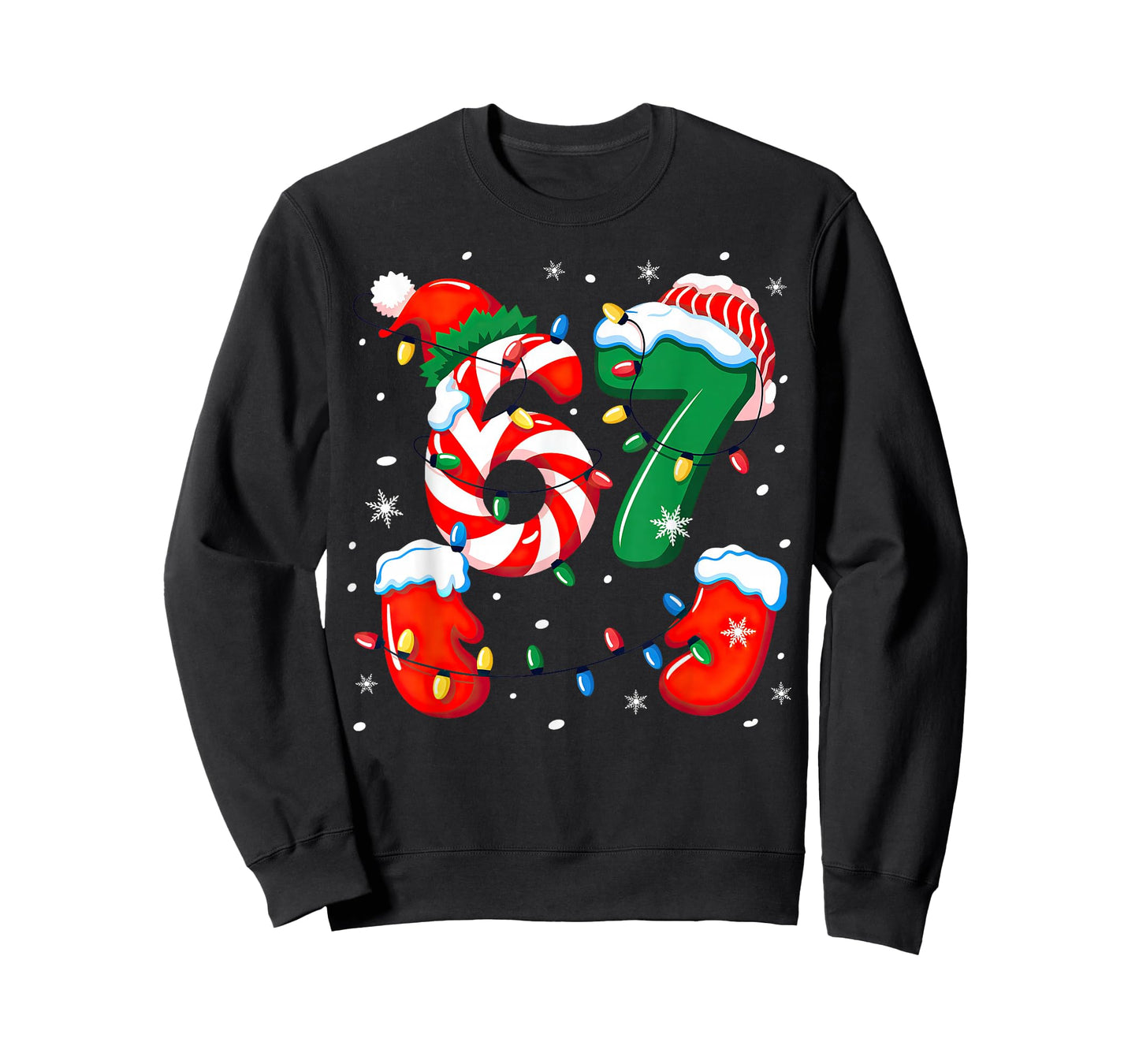 Six Seven 6 7 Meme Christmas Xmas T-Shirt