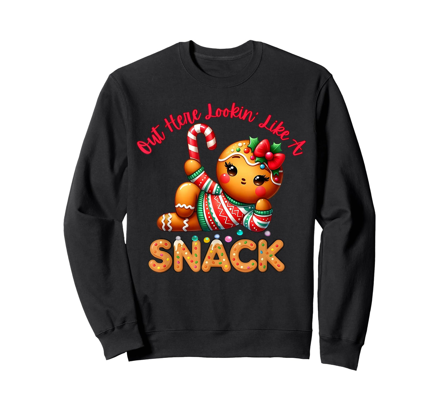 Out here Lookin' Like a Snack Funny Gingerbread Xmas T-Shirt