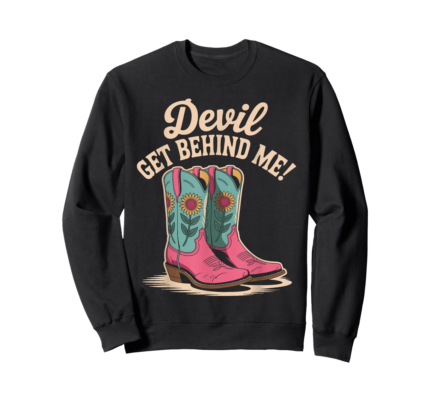 Devil Get Behind Me Cowboy Boots Western T-Shirt