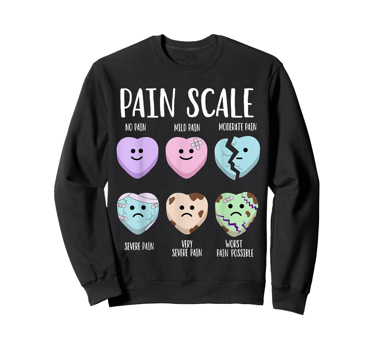 Pain Scale Heart Pain Assessment Nurse Triage Valentines Day T-Shirt