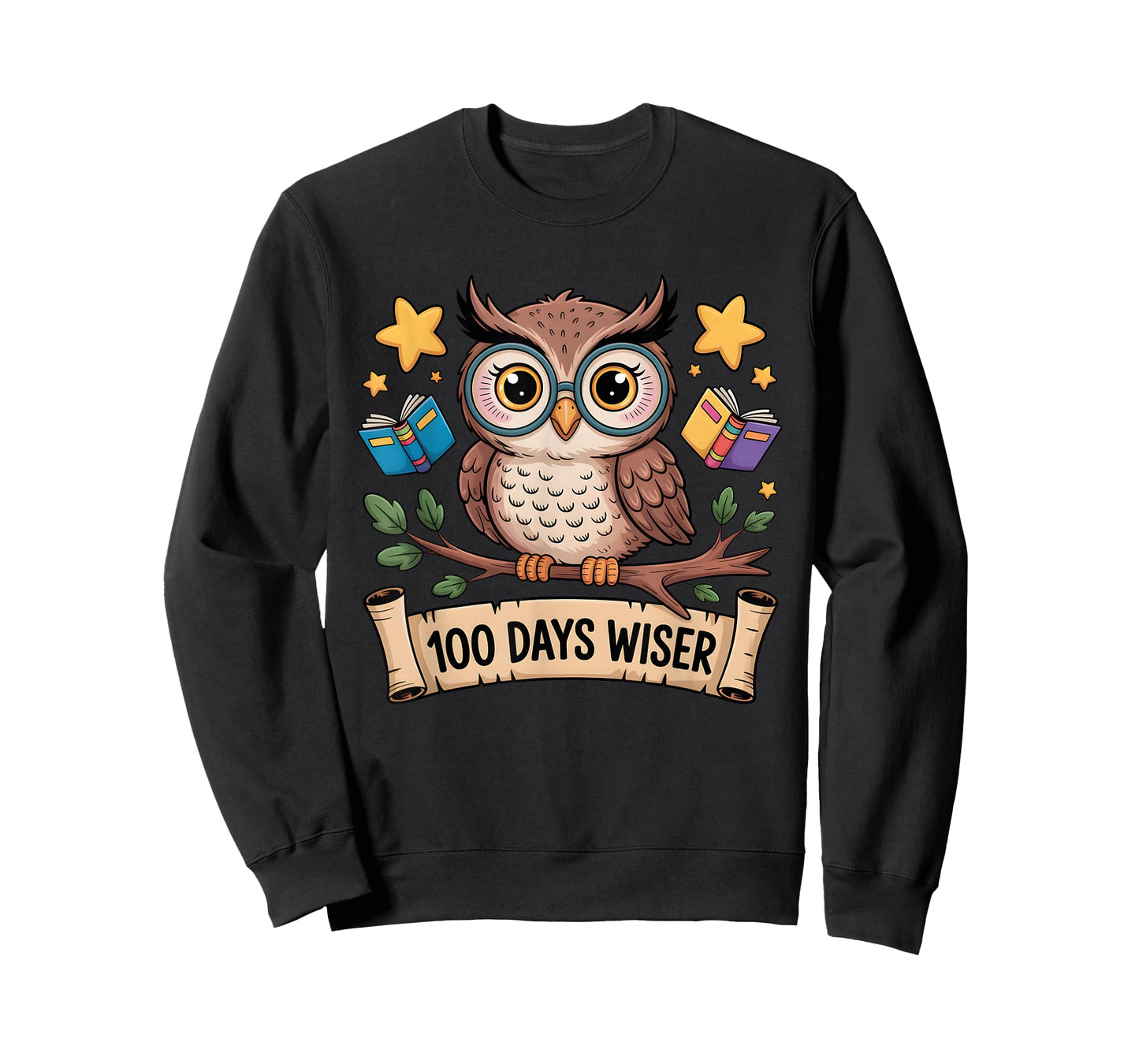 Cute Owl 100 Days Wiser Teacher Student Celebration T-Shirt