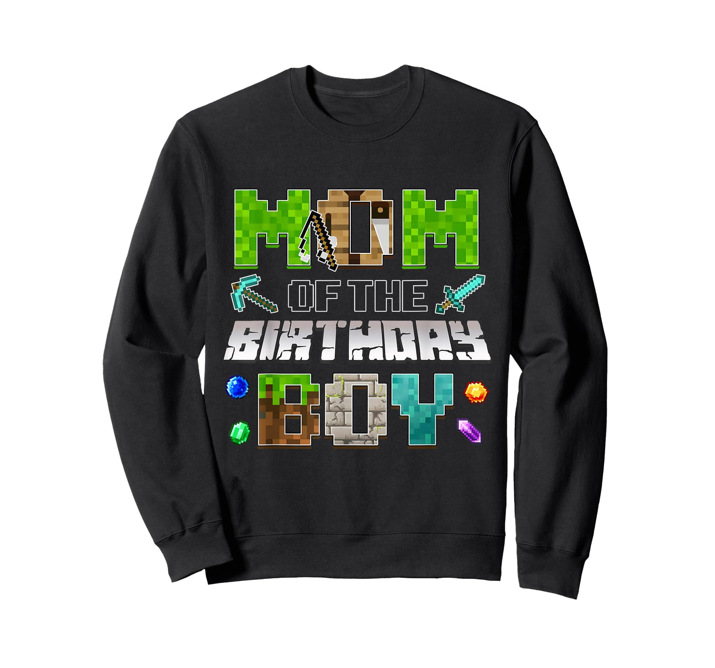 Mom of The Birthday Boy Funny Gaming Birthday Pixel Party T-Shirt