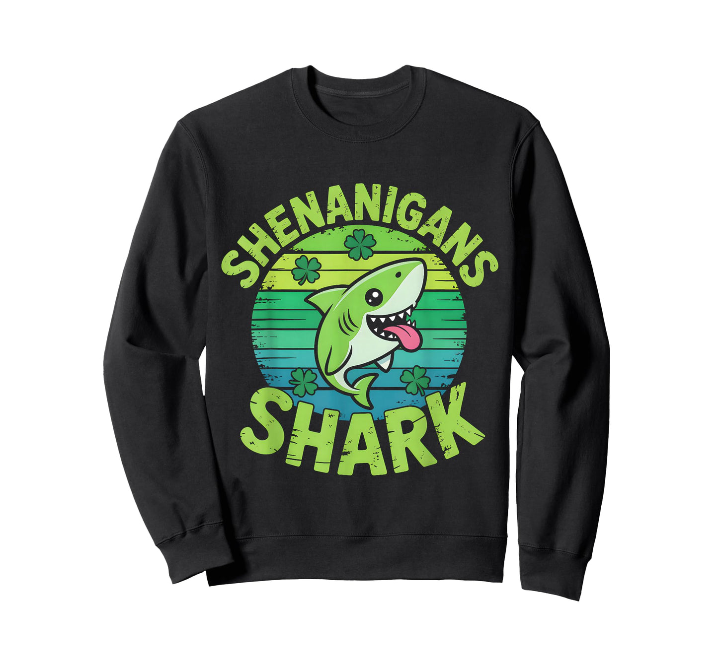 Shark St Patricks Day Shark Shenanigans Cute Animal Lover T-Shirt