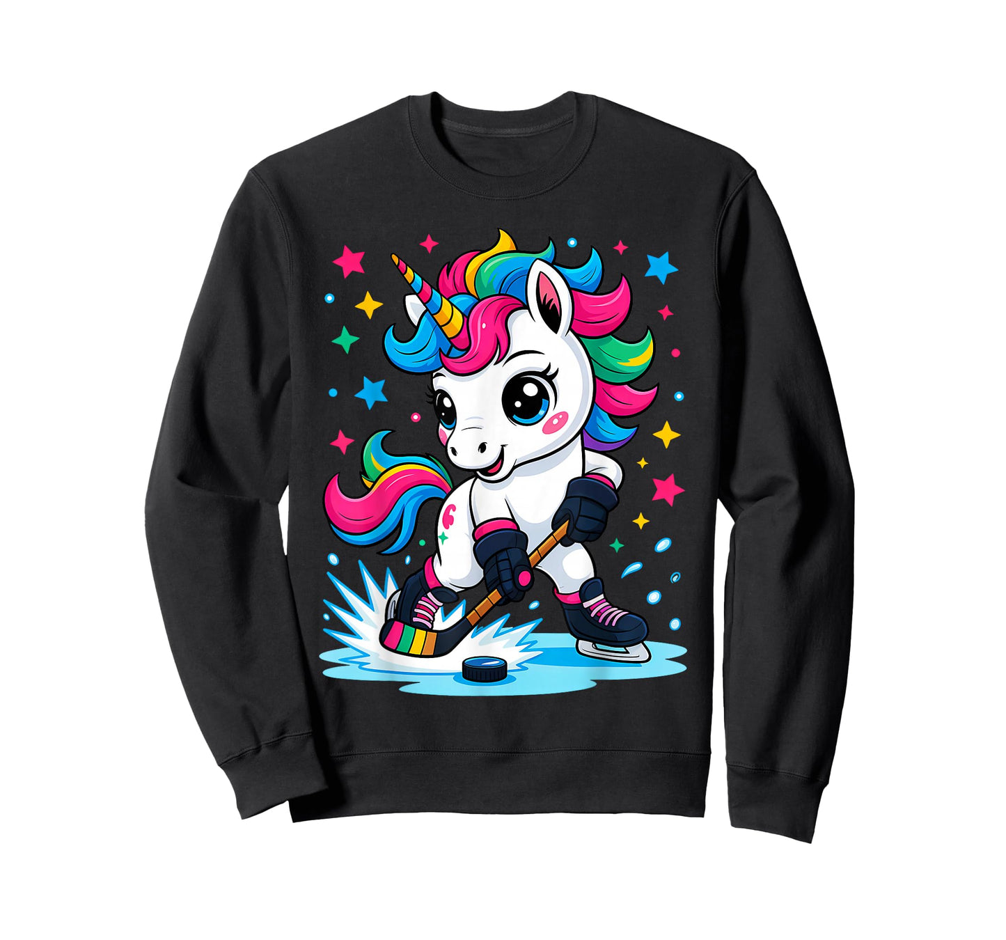 Ice Hockey Unicorn Kawaii T-Shirt