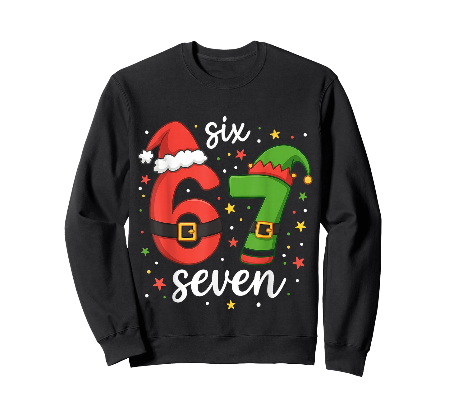 67 Christmas Six Seven Funny 6 7 Meme Christmas T-Shirt