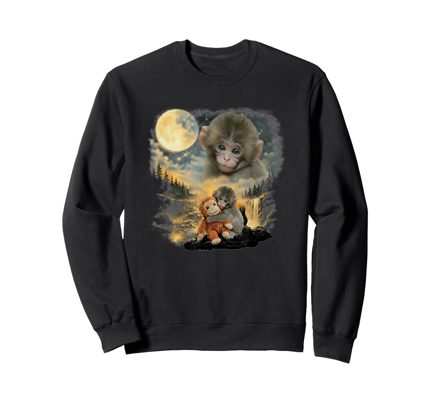 Punch Baby Monkey Japanese Macaque Monkey Lovers Design T-Shirt