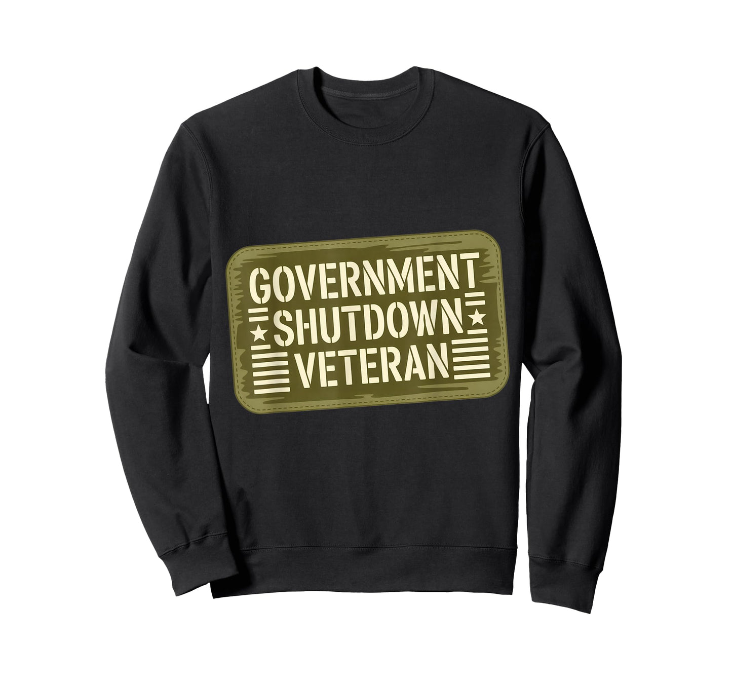 Government Shutdown Veteran Patch 2025 Survivor Employee T-Shirt