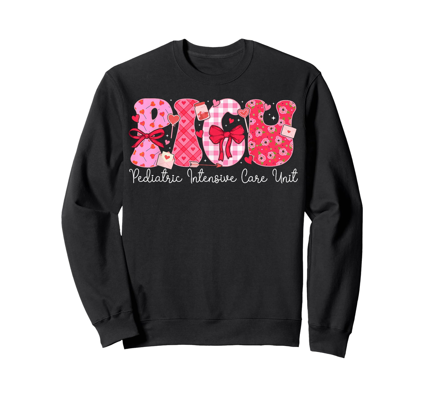 PICU Valentine Pediatric Intensive Care Unit Valentines Day T-Shirt