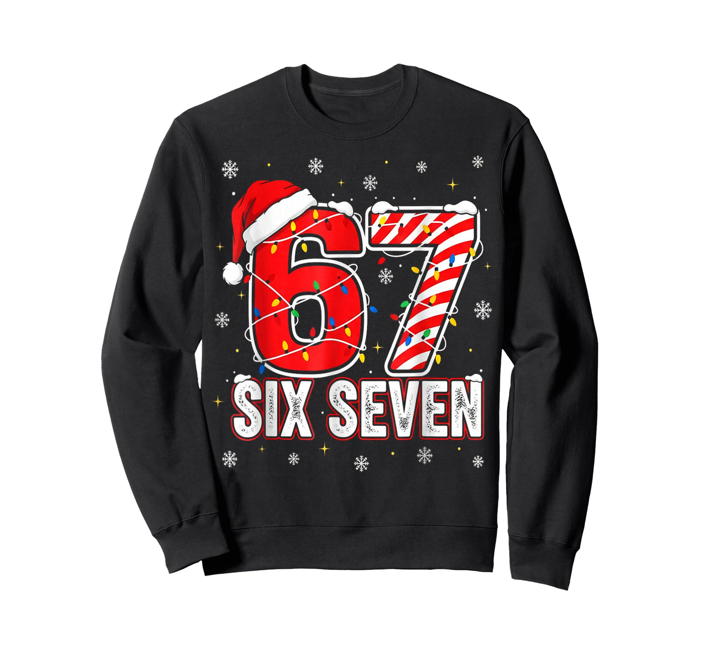 Funny Six Seven 67 Christmas Holiday Women Kids Xmas T-Shirt