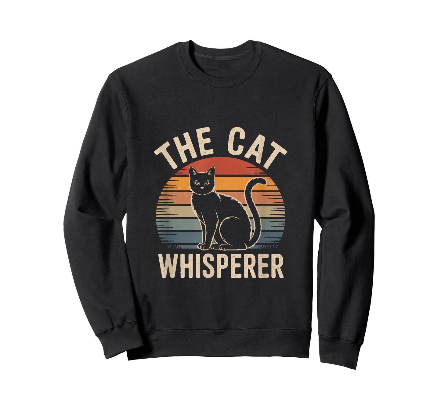 The Cat Whisperer Retro Black Cat Lover T-Shirt