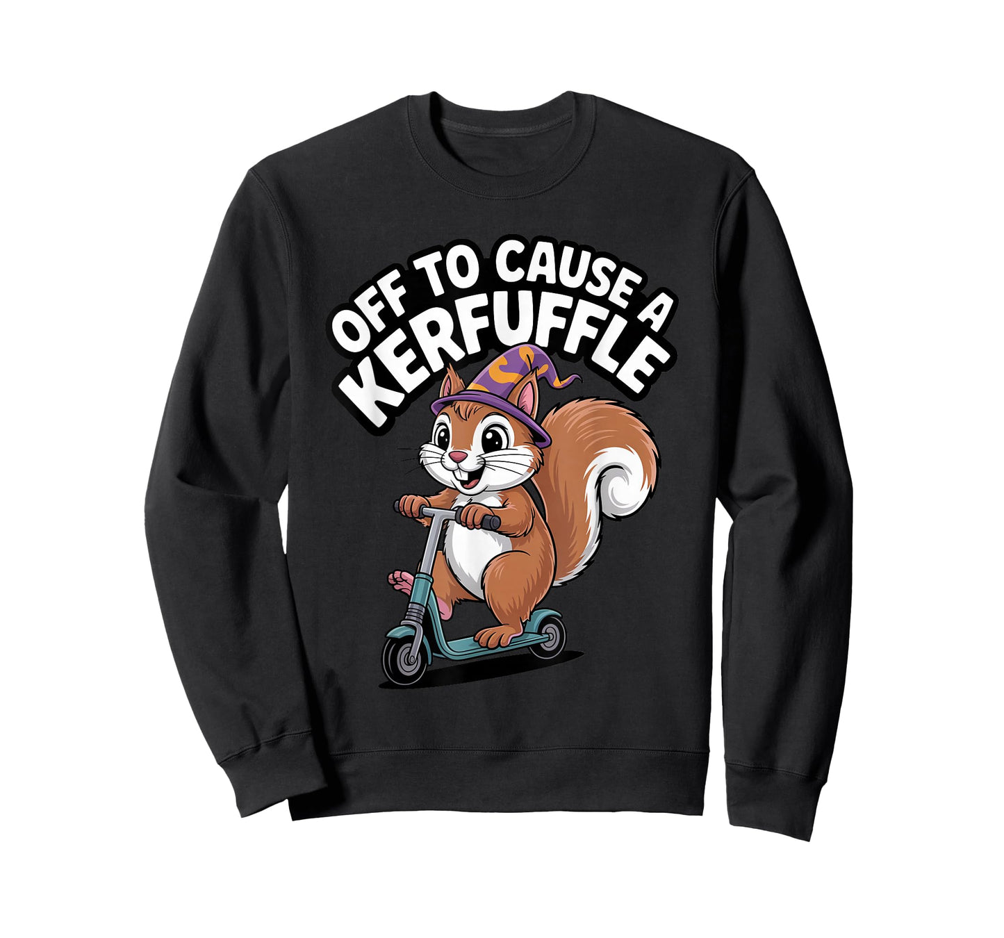Squirrel Off to Cause a Kerfuffle Forest Chaos Fun T-Shirt