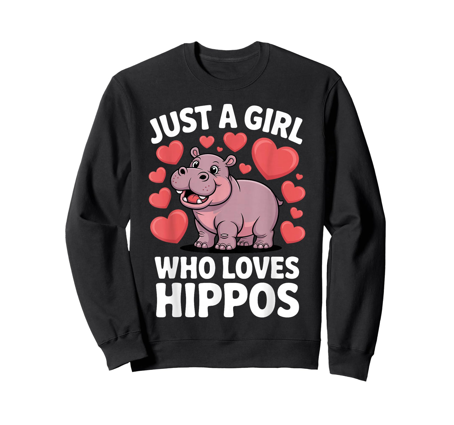 Cute Hippo Art for Women Girls Kids Hippopotamus Hippo Lover T-Shirt