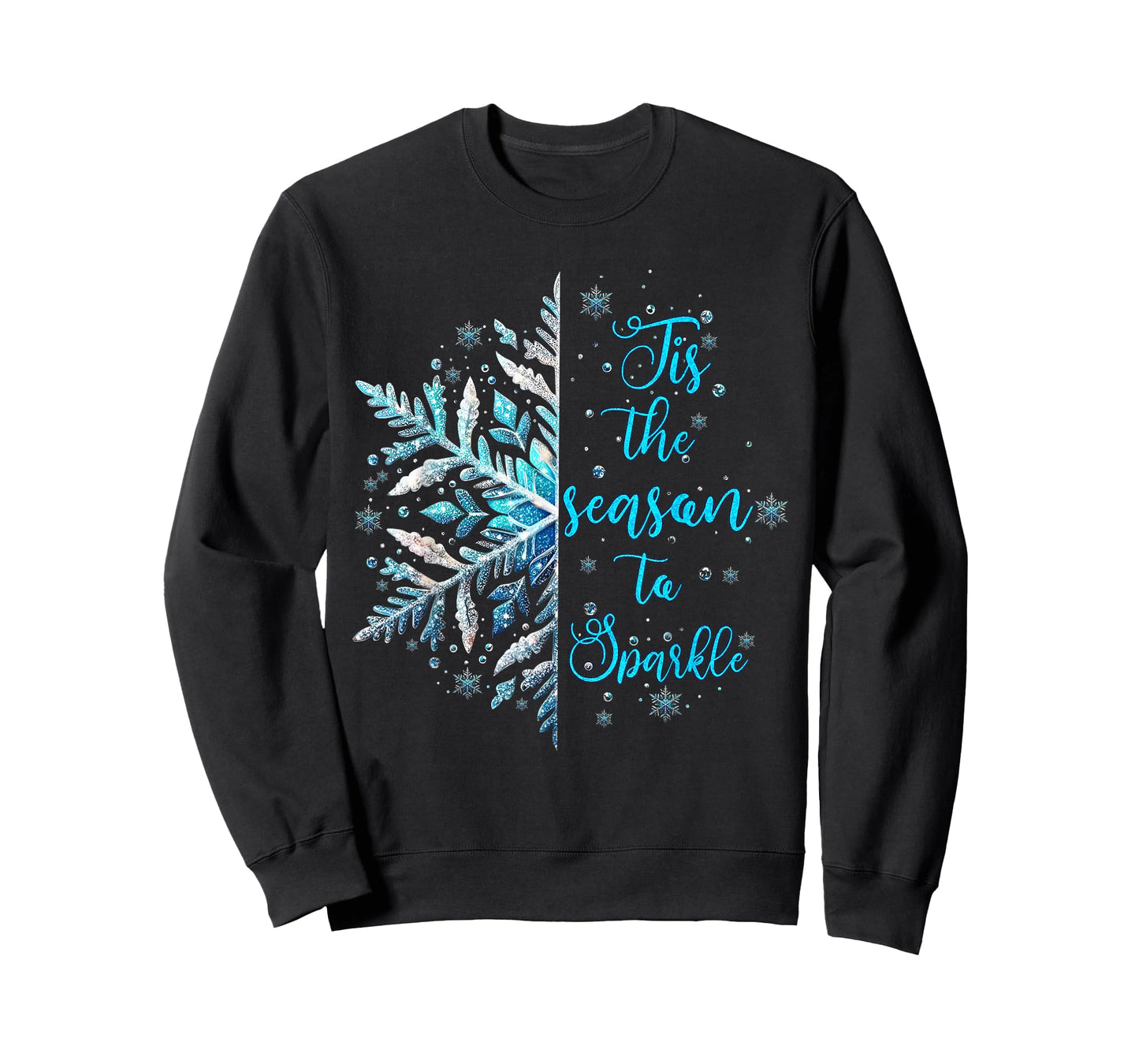 Tis The Season to Sparkle Snowflake Christmas Holiday Xmas T-Shirt