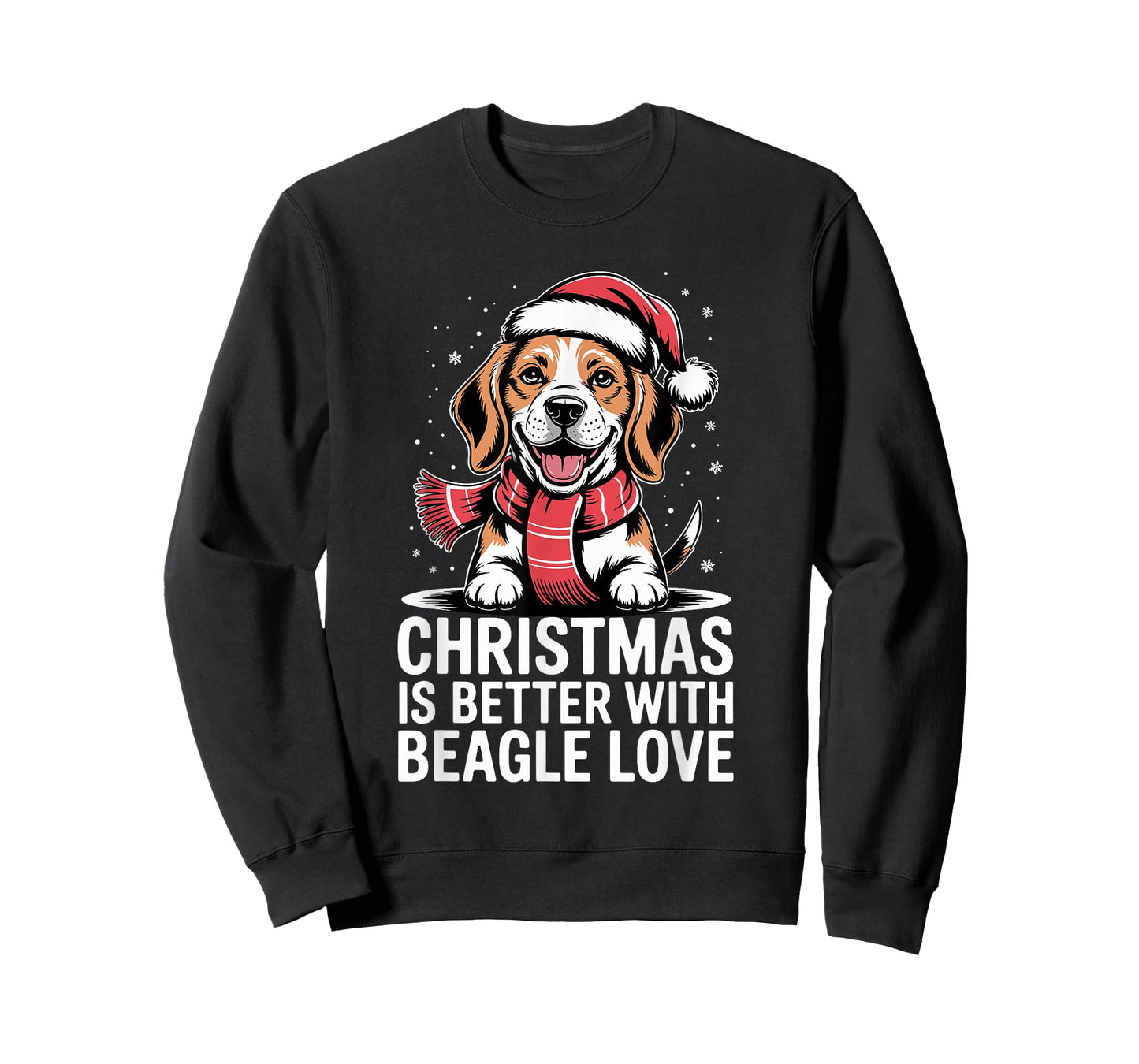 Funny Puppy Dog Xmas Christmas is Better with Beagle Love T-Shirt