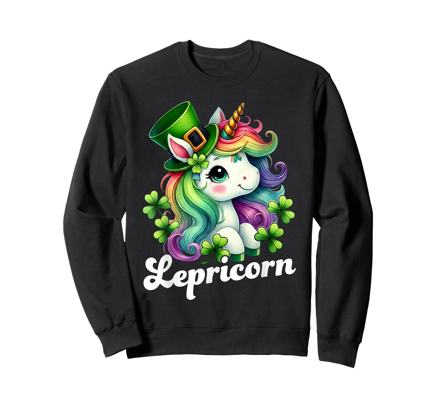 Lepricorn Rainbow St Patricks Day Unicorn Girls Kids Teacher T-Shirt