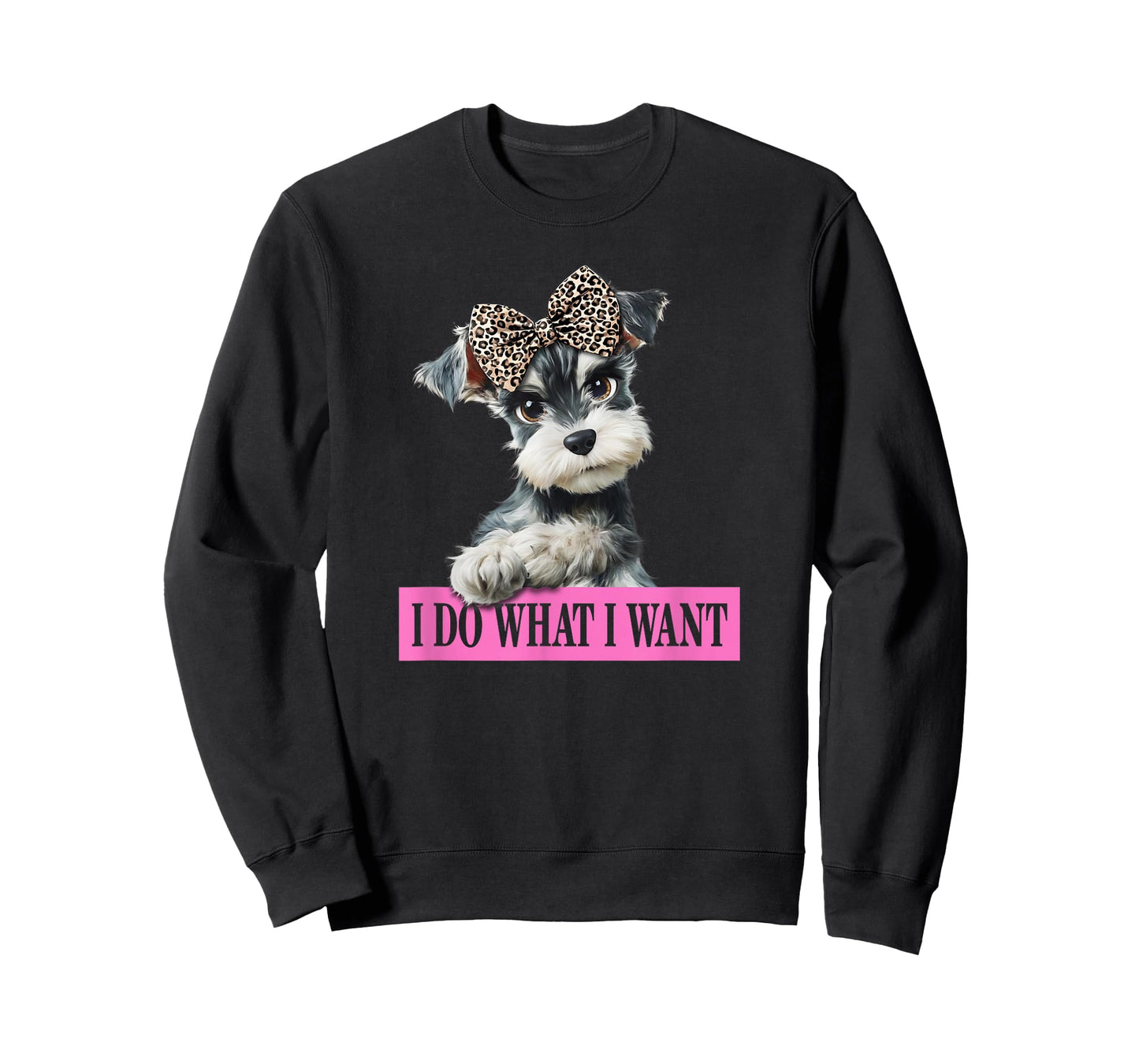 Funny Womens I Do What I Want Miniature Schnauzer Lover T-Shirt