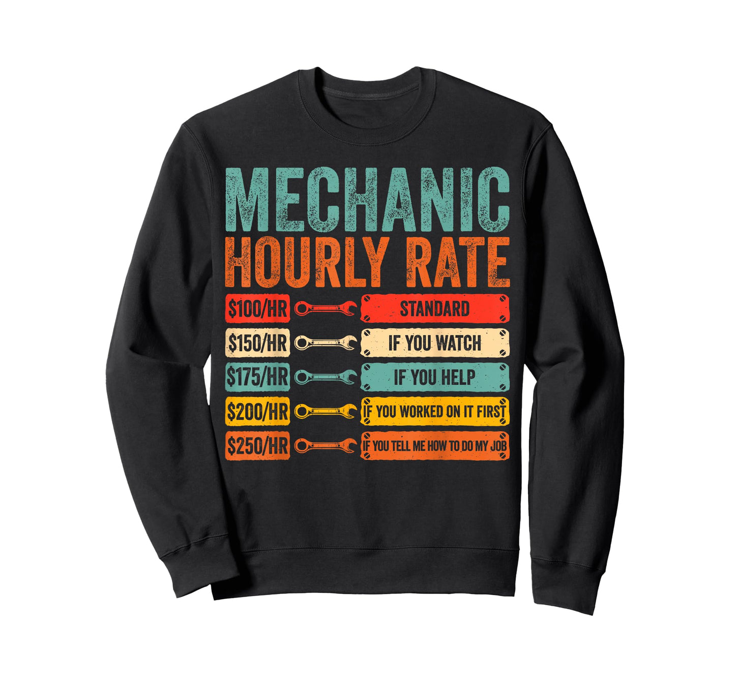 Mechanic Hourly Rate Car Mechanic Funny T-Shirt