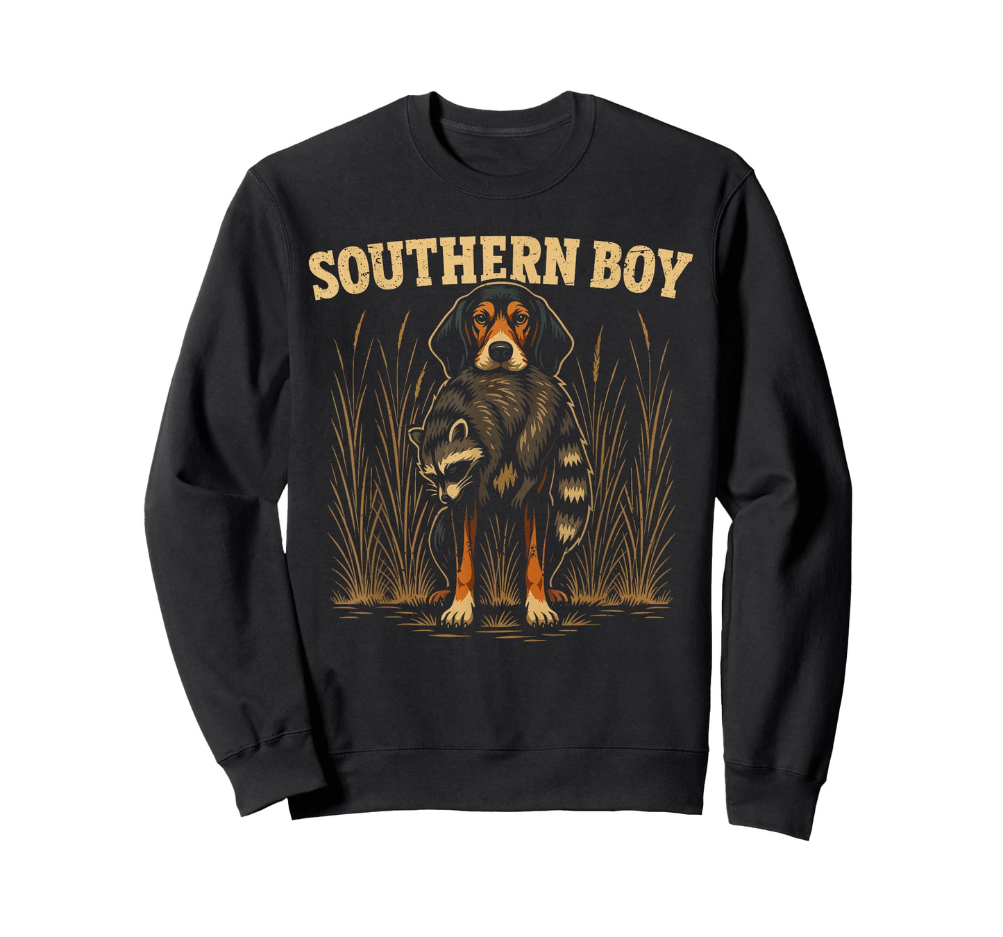Coon Hunting Raccoon Hunter Hound Dog Southern Boy T-Shirt