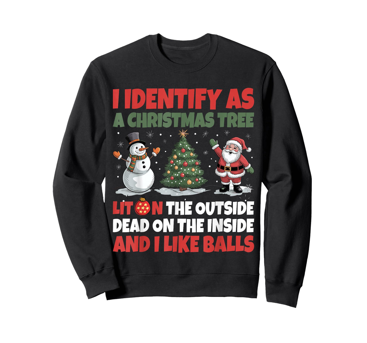 I Identify As A Christmas Tree Lit On The Outside T-Shirt