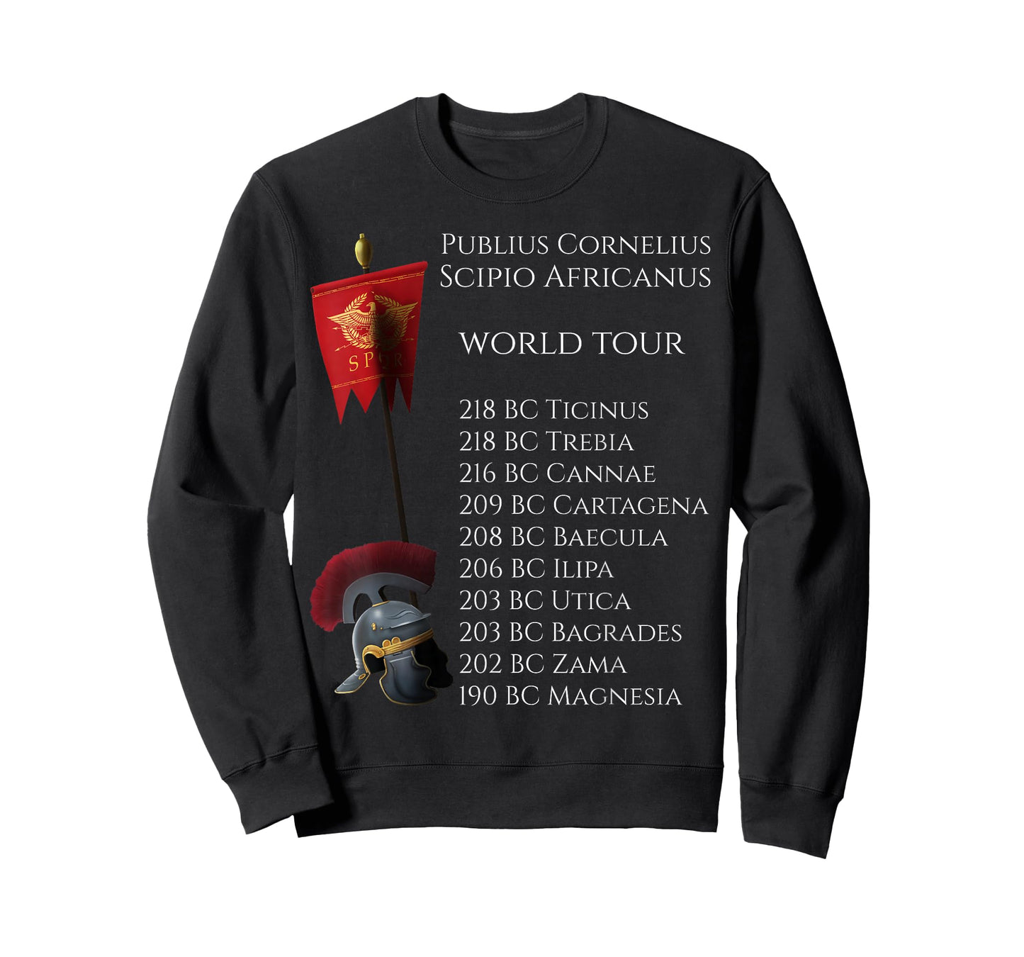 Ancient Roman History SPQR - Scipio Africanus World Tour T-Shirt