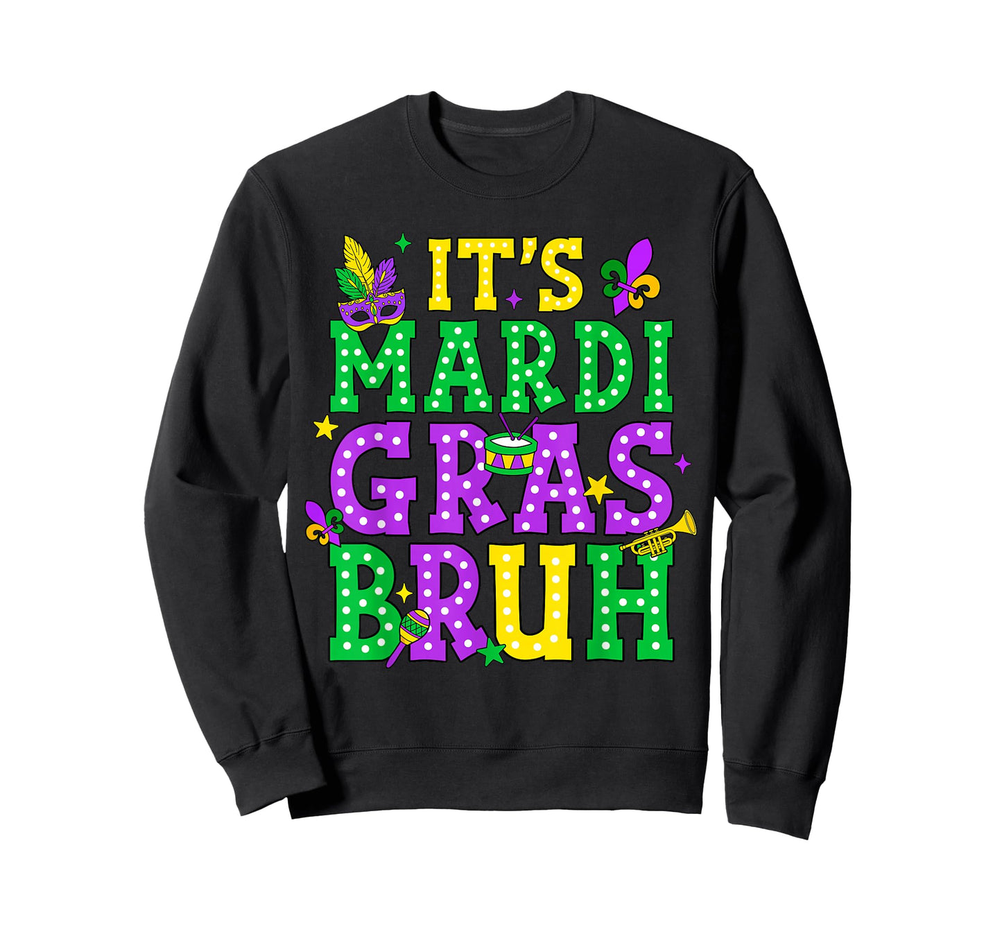 Bruh Mardi Gras Teens Boys Kids Mardi Gras T-Shirt