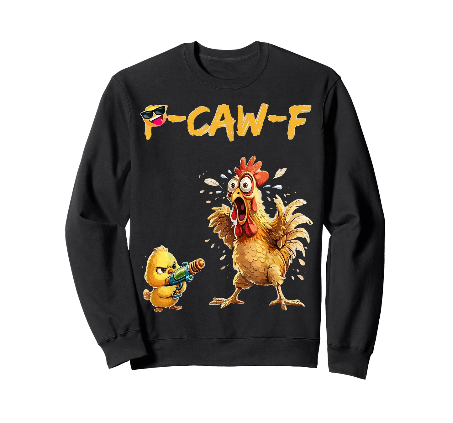 Funny Chicken Humor Quote Rooster Meme Caw F for Men Women T-Shirt