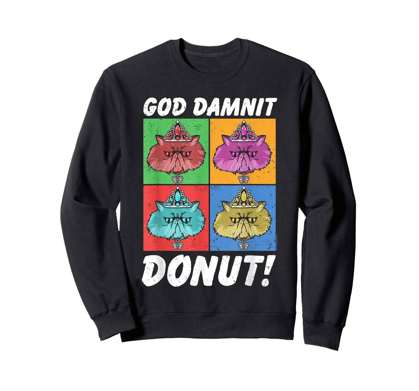 God Damnit Donut Cat Pop Art Book T-Shirt