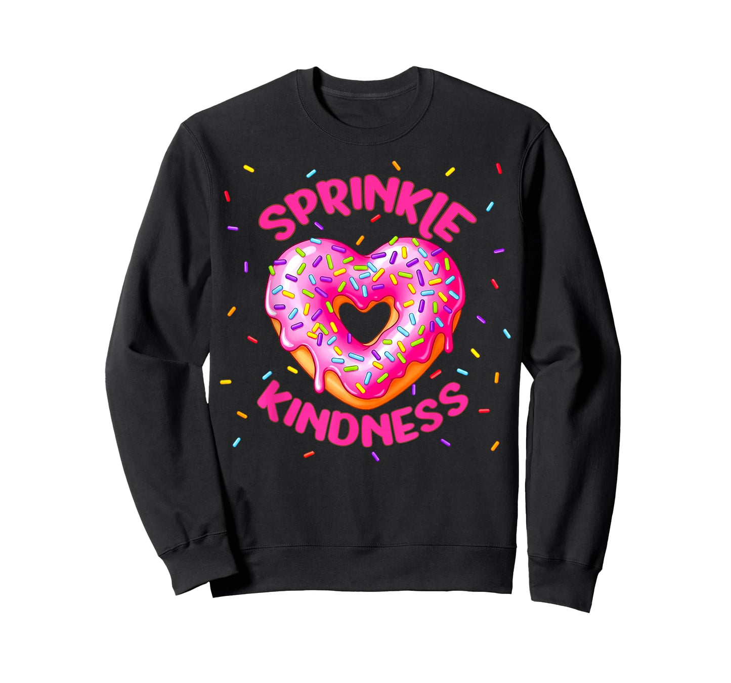 Sprinkle Kindness Donut Heart for Girls Women Doughnut Lover T-Shirt