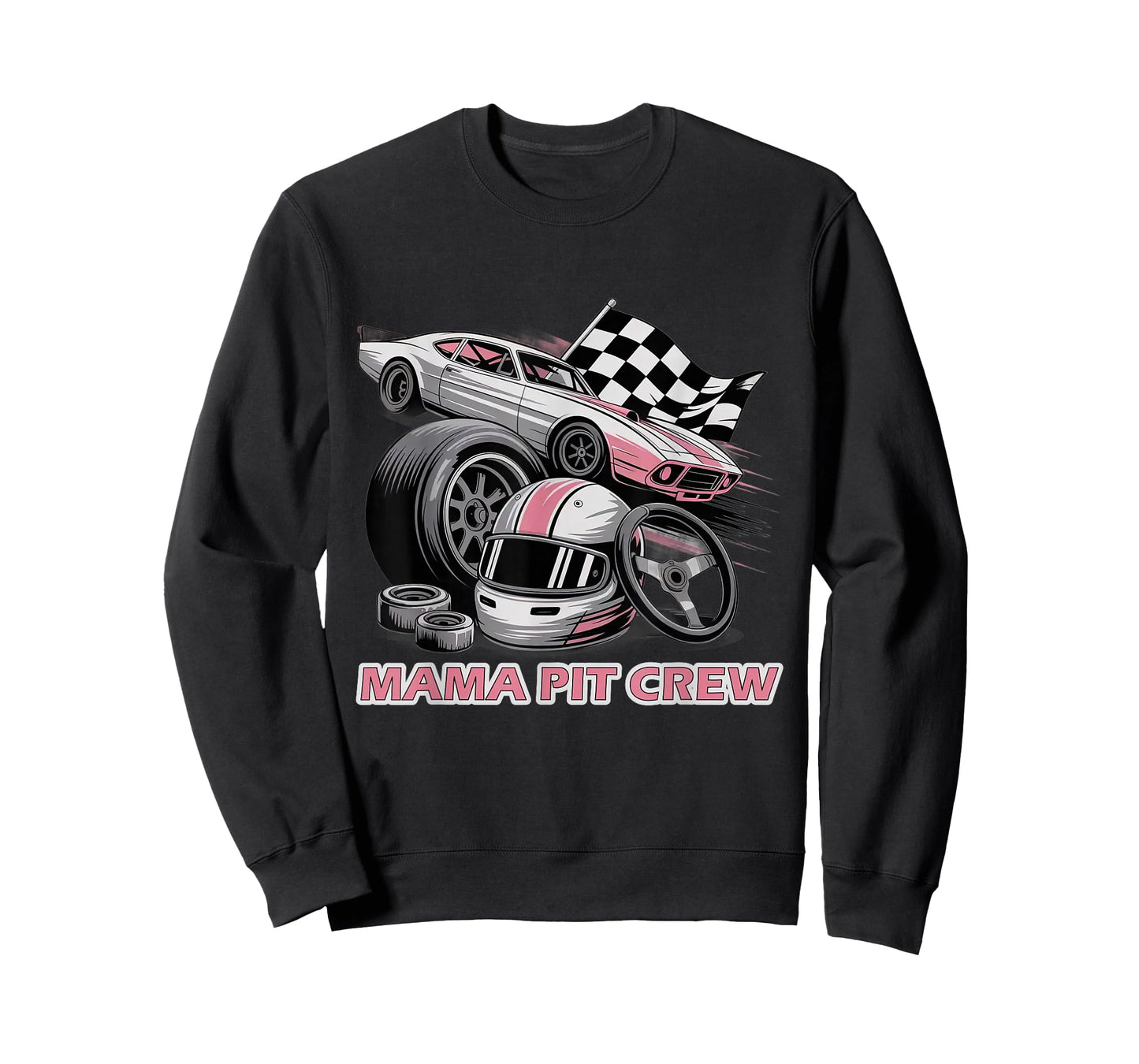 Mama Pit Crew Race Car Birthday Family Racing T-Shirt