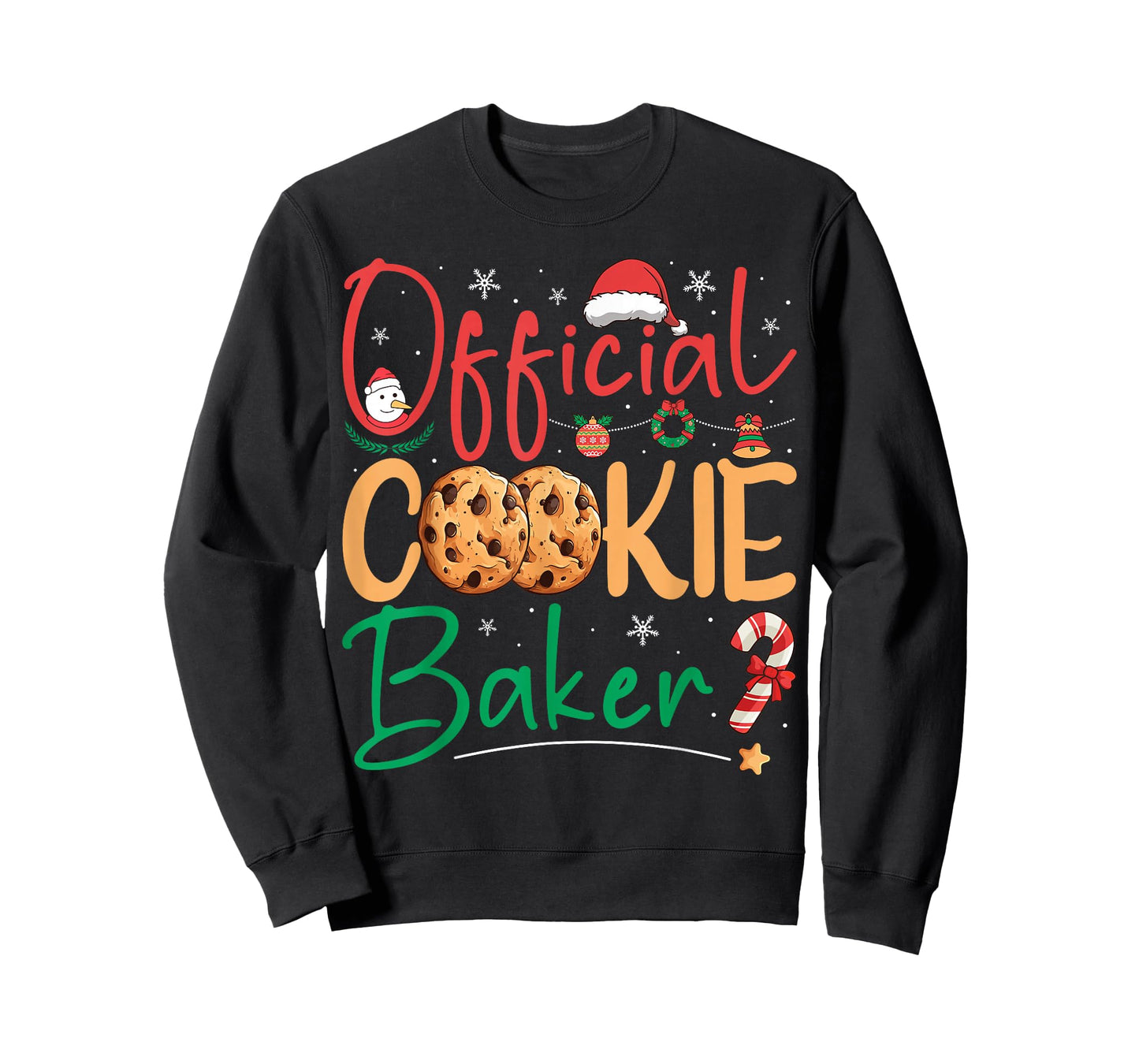 Official Cookie Baker Funny Christmas Pajamas Xmas Matching T-Shirt