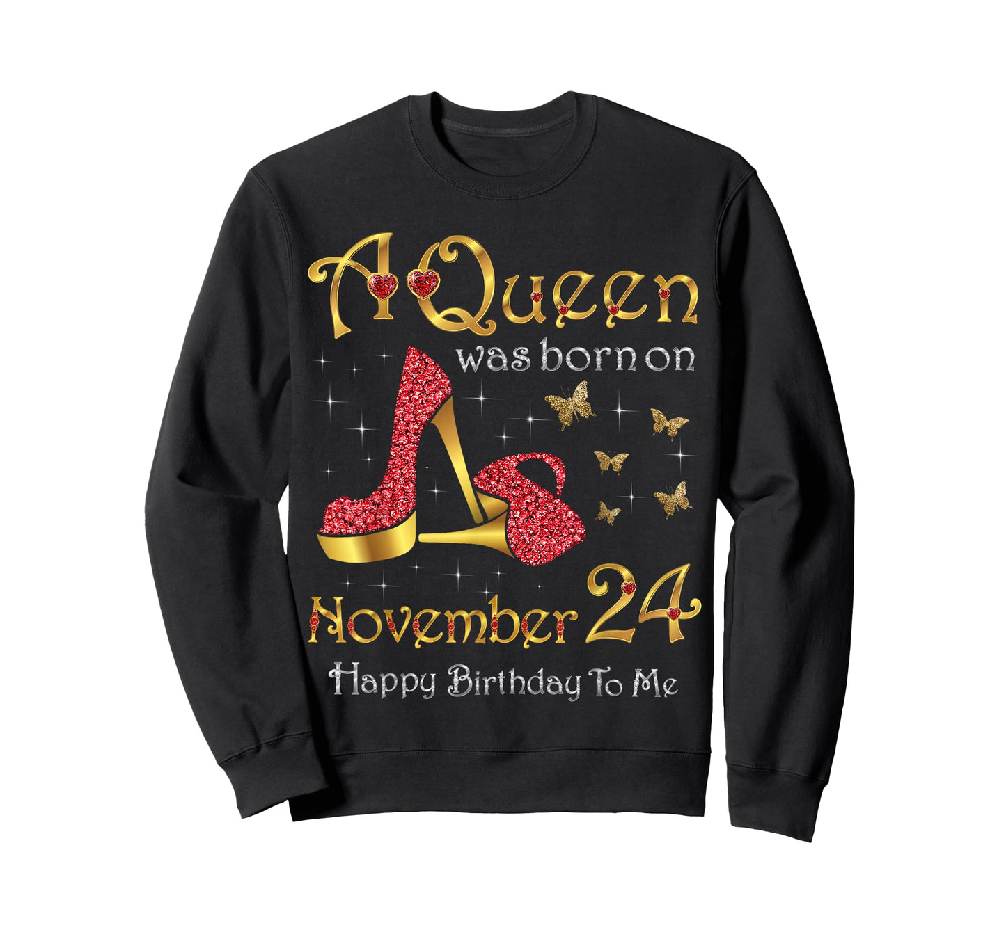 A Queen was Born on November 24, 24th November Birthday T-Shirt